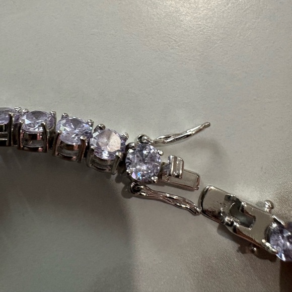 Elegant Silver Tennis Bracelet - Picture 13 of 17